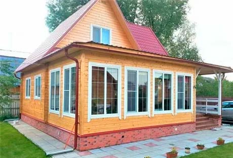 Закрытая пристройка без утепления